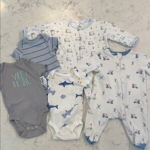 Newborn Boy Bundle Assorted Baby One Pieces Set